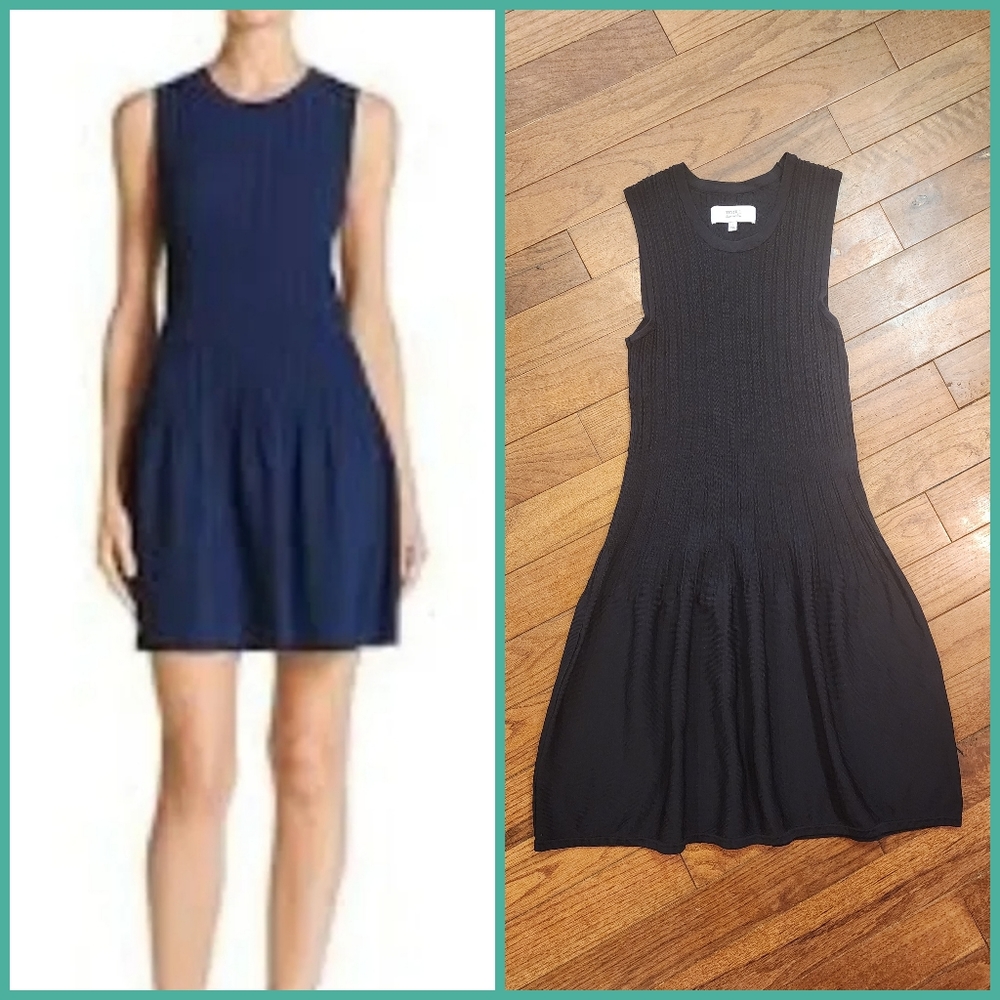 Textile by Elizabeth and James L Sleeveless Knit Midi Dress Black Fit Fl…